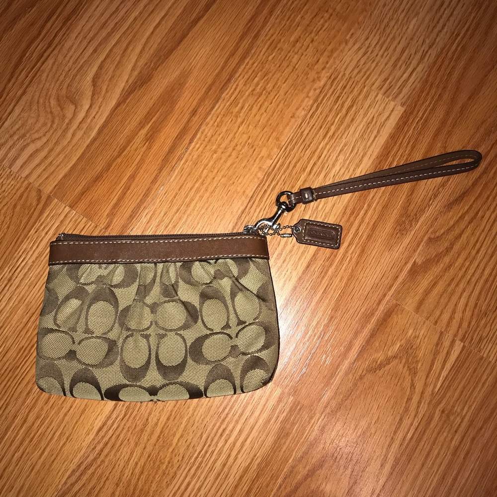 SALE Coach monogram Wristlet